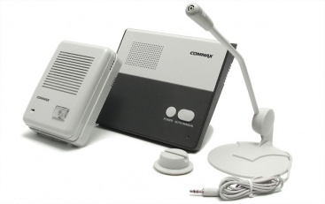COMMAX HF-8CM/HF-4D Комплект переговорного устройства "клиент-кассир", двусторонняя громкая аудиосвязь, подключение микрофона, 4-х проводное соединение, накладное крепление, расстояние подключения макс. 80м, диаметр кабеля 0.50мм, 15-24В/200мА (бп в компл