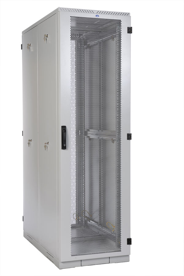 ЦМО ШТК-С-42.8.10-48АА Шкаф серверный напольный 42U (800х1000) дверь перфорированная, задние двойные перфорированные
