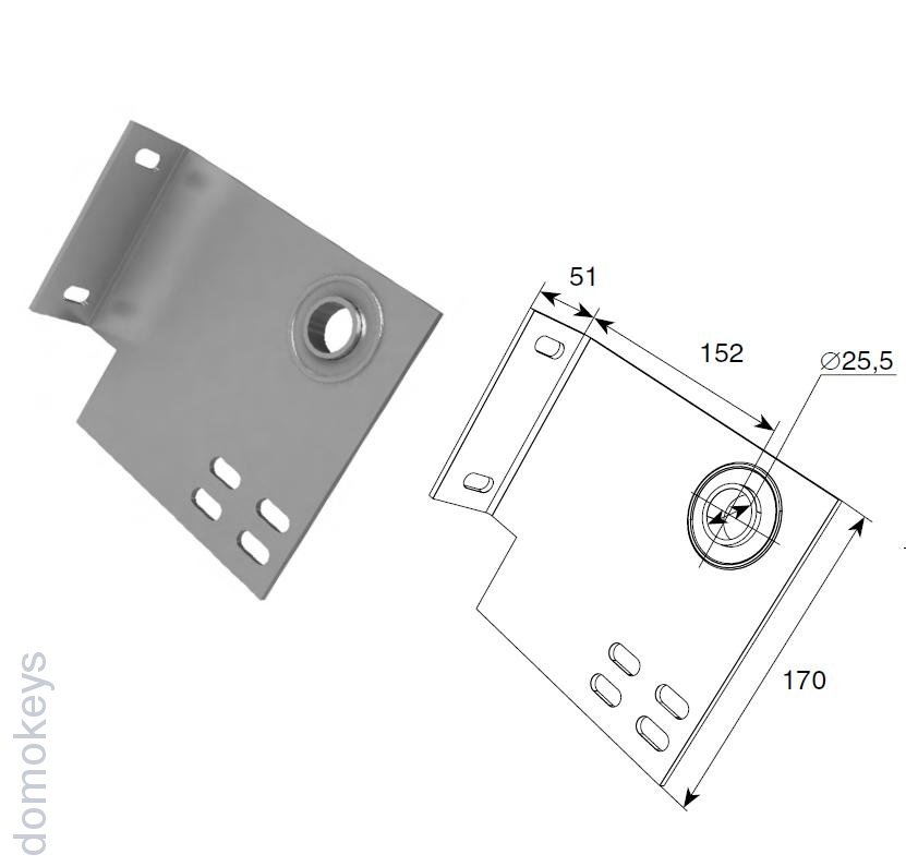 DOORHAN 13004 Кронштейн концевой опорный (146мм)