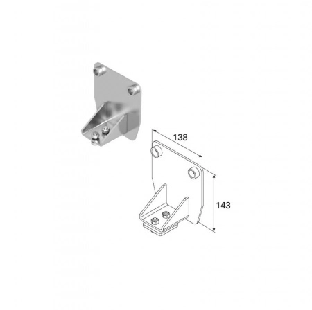 DOORHAN DHS20250 Крышка задняя для балки 138х144х6 для откатных (сдвижных) ворот.