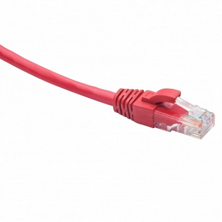 RJ45-RJ45 U/UTP Cat.5e LSZH нг(А)-HF (DR-181307), Патч-корд (коммутационный шнур) 1м, красный