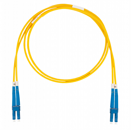 Шнур оптический коммутационный (патч-корд), LC-LC, дуплекс (duplex) OS2, нг(А)-HF, желтый, 15 м