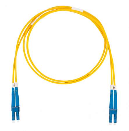 Шнур оптический коммутационный (патч-корд), LC-LC, дуплекс (duplex) OS2, нг(А)-HF, желтый, 0,5 м