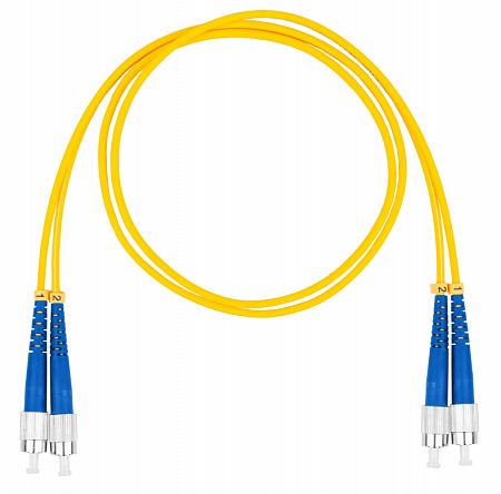 Шнур оптический коммутационный (патч-корд), FC-FC, дуплекс (duplex) OS2, нг(А)-HF, желтый, 1,5 м