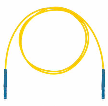 Шнур оптический коммутационный (патч-корд), LC-LC симплекс (simplex) OS2, нг(А)-HF, желтый, 1,0 м