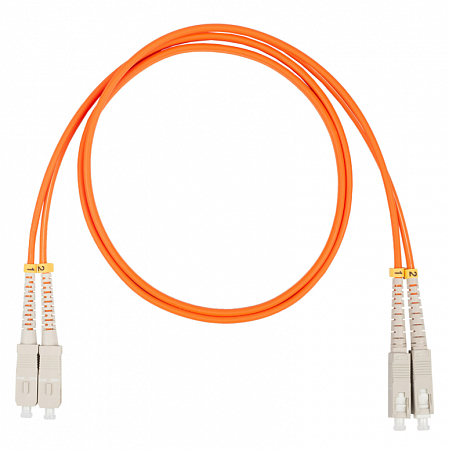 Шнур оптический коммутационный (патч-корд), SC-SC, дуплекс (duplex) OM2, нг(А)-HF, оранжевый, 20 м