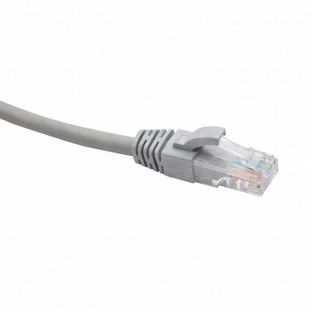 DATAREX RJ45-RJ45 U/UTP Cat.5e PVC нг(А)-LS (DR-180005) Патч-корд (коммутационный шнур)  0.5м, серый