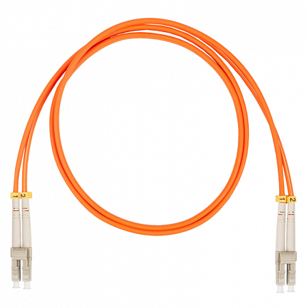 Шнур оптический коммутационный (патч-корд), LC-LC, дуплекс (duplex) OM2, нг(А)-HF, оранжевый, 0,5 м