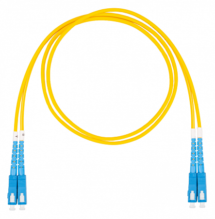 Шнур оптический коммутационный (патч-корд), SC-SC, дуплекс (duplex) OS2, нг(А)-HF, желтый, 20 м