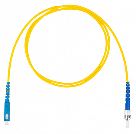 DATAREX SC-ST симплекс (simplex) OS2, нг(А)-HF, желтый, 1,0 м Шнур оптический коммутационный (патч-корд)