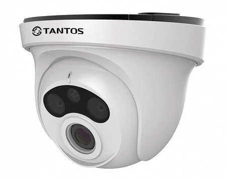 Tantos TSi - EB221F (3.6) 2Mp Купольная видеокамера, IP, уличная, антивандальная, 1/2.9&quot; CMOS сенсор, 0.01лк(цвет)/0.005лк(ч/б)/0лк(с ИК), встроенный микрофон, ИК - подсветка до 15м, от - 40°С до +50°С, DC12V, PoE