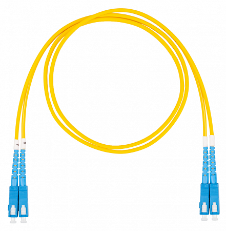 Шнур оптический коммутационный (патч-корд), SC-SC, дуплекс (duplex) OS2, нг(А)-HF, желтый, 2,0 м